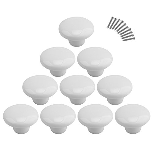 10Pcs Dresser Knobs, YIFAN Cute Drawer Pulls for Kids' Room Ceramic Door Cabinet