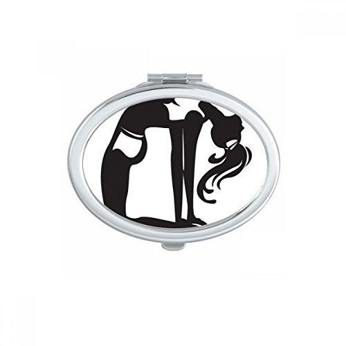 Miroir compact de poche ovale pour ajuster son maquillage partout - 2