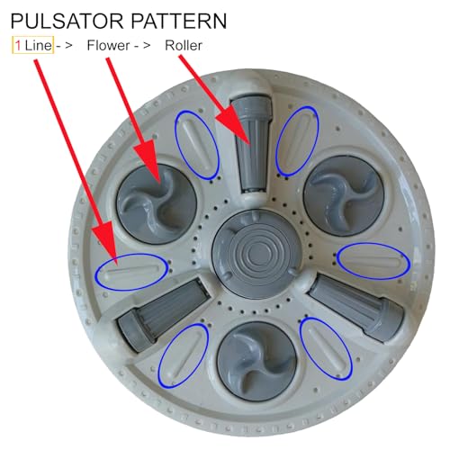 Image of Pulsator for LG Semi-Automatic Washing Machine 6kg, 6.5kg, & 7kg, Capacity | Grey (Match & Buy 1 Line) Replacement Parts (Pack of 1)