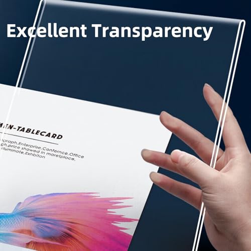 Changxin A5 Acryl Schilderhalter, 6 Stück Transparenter Aufsteller L Form Ständer Tischaufsteller für Empfang, Büro, Geschäft, Restaurant, Hotel