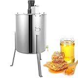 GmhXylophyte Estrattore Elettrico per Acciaio Inox, Centrifuga Tangenziale Elettrica Raccolta, Estrattore Apicoltore, per Apicoltura Ape Coerente, con Copertina