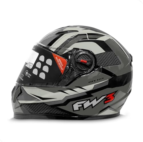Capacete Fechado Fw3 Gtx Fox Masculino Feminino + Narigueira - GR...