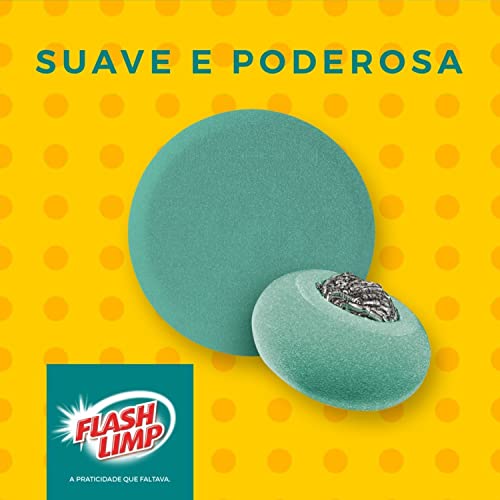 Flash Limp Esponja 2 Em 1 Para Limpeza Pesada Ferro E Grelha E Delicada Eap0719