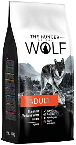 The Hunger of the Wolf Dry Dog Food - For All Breeds and Allergic Dogs, Delicate Grain Free Formula with Salmon and Potatoes, Adult - 14 kg