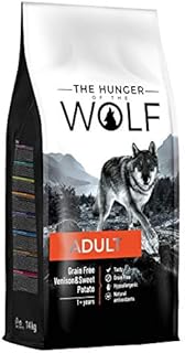 The Hunger of the Wolf Dry Dog Food - For All Breeds and Allergic Dogs, Delicate Grain Free Formula with Salmon and Potatoes, Adult - 14 kg