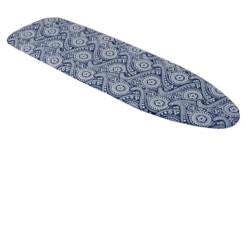 Westex Floral Paisley Heavy Duty Ironing Board Cover and Pad, Thick 3-Layer Stain Resistant Padding, Elasticized Skirt, Click-to-Close Fastener, 15 x 54 Inch (Board NOT Included, Cover ONLY)