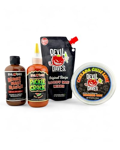 Devil Daves Ultimate Bloody Mary Kit | Gourmet Mary Mixer, Pickle...