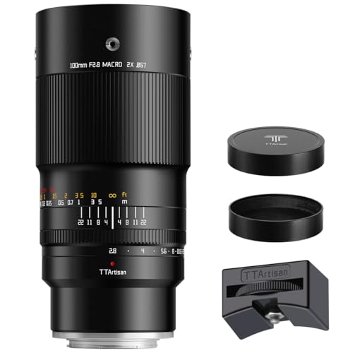 TTARTISAN Lente ultra macro de 100 mm F2.8 2X, lente de marco completo para cámaras Fuji X Mount X A1, X A10, X A2, X A2, X A3, X A5, X A7, X M1, X M2, X H1, X T10, X T2