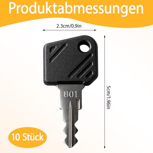 Ebksqs 801 Schlüssel Für Elektro-Gabelstapler – Originalgetreuer Zündschloss-Schlüssel Als Komponente Für Baumaschinen Und Stapler