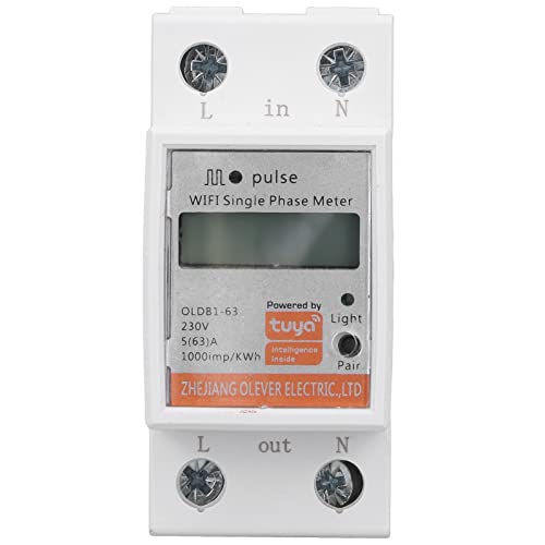Medidor de Energia Digital LCD Monofásico Medidor de Energia Inteligente WIFI Montagem Em Trilho DIN