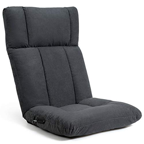 Giantex Cushioned Floor Chair with Adjustable Padded Backrest and Headrest, Gaming Floor Sofa