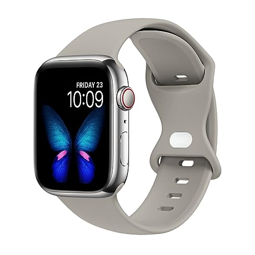 Tighesen Cinturino Sportivo Compatibile Con Apple Watch Ultra 3/2/1 49 Mm, Serie 11/10 46/42 Mm, 9/8/7 45/41 Mm, Se 6/5/4 44/40 Mm, 3/2/1 42/38 Mm S/M M/L, Per Donne E Uomini, Cinturino In Silicone-image