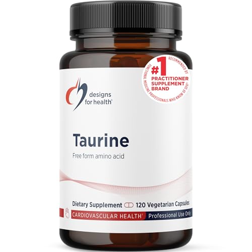 Designs for Health Taurine Capsules - 1000mg (1g) Taurine Amino Acid Pills - Cardiovascular Support...