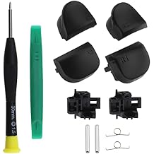 ECSiNG Set of 12 L1 R1 L2 R2 Trigger Buttons Repair Kit Compatible with PS5 V1 Controller Shoulder Buttons with Springs & Trigger Frames & Shaft & Screwdriver & Pry Tool