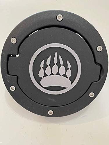 Tribal Bear Paw Claw in 3D - Black w Grey for Jeep Wrangler for JK/JKU Flag Gas Cap Cover - Gone Hunting