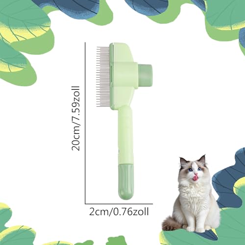 Katomi Bürste für katze, Katzenbürste für Fellbürste & Haustierpflege, Katzenkamm mit abgerundeten Metall Zinken zur sanften Pflege