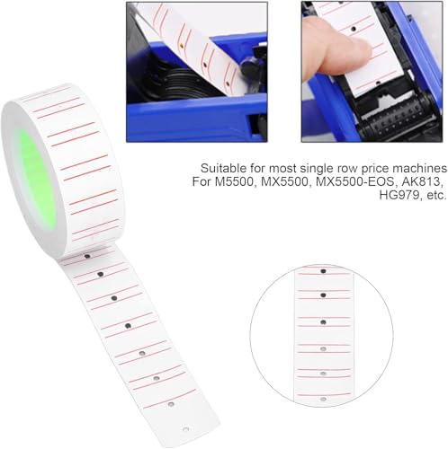 Image of SAMVARDHAN Price Labels Paper Tag Mark Sticker for MX-5500 Price Gun Labeller, 10 Rolls (White)