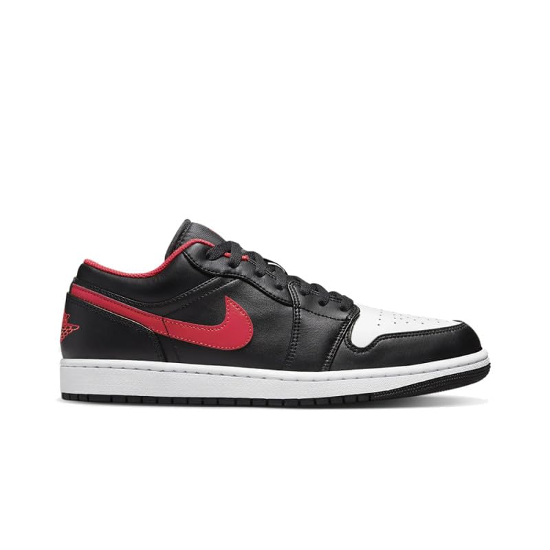 NIKE Jordan 1 Low, Sneaker Hombre, Negro, Blanco y Rojo, 47 EU