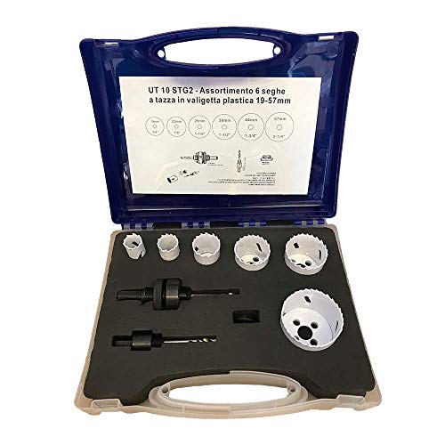 Scie-cloche bi-métal 6 pièces 19 - 57 mm en coffret - UT 10 STG2