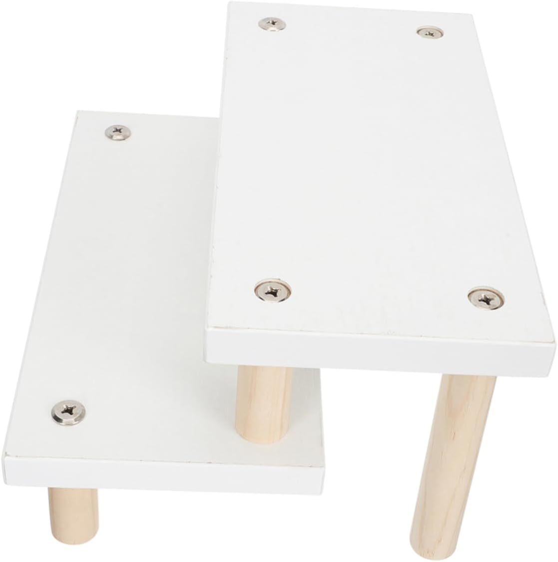 Stair Shape Display Shelf Wooden Rack for Toys Statuettes Xmas