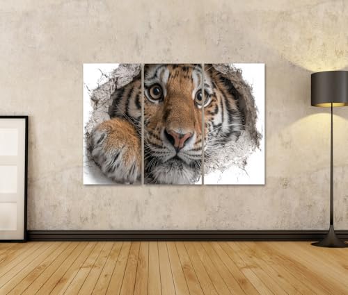 Tableau tigre pour habiller un mur blanc vide facilement
