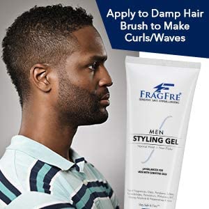 Fragfre Men Hair Styling Gel Fragrance Free 8 Oz - Ph Balanced For Men With Sensitive Skins - Not Too Firm Or Too Light - Just Normal Hold For Normal Hair Styles - Hypoallergenic (Bumps Be Gone!) #TOP6
