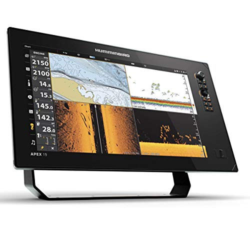 Image of Humminbird APEX 19 GPS Fish Finder with Transducer, MEGA Side Imaging+ & HD Touchscreen
