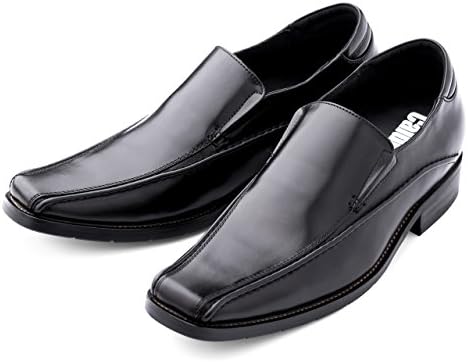 Calden Men's Invisible Height Increasing Elevator Shoes - Black Premium Leather Loafers Review | Image 2