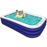 Inflatable Swimming Pool, YUIKIO Upgraded 118'x70'x21' 400 gal Full-Sized Family Pool Blow Up...