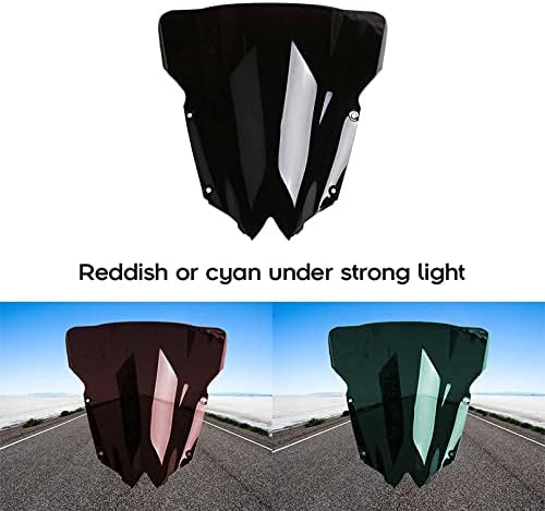 Green-L Motorcycle Windshield Windscreen Dual Bubble Fit for Yamaha YZF-R6 2008-2016