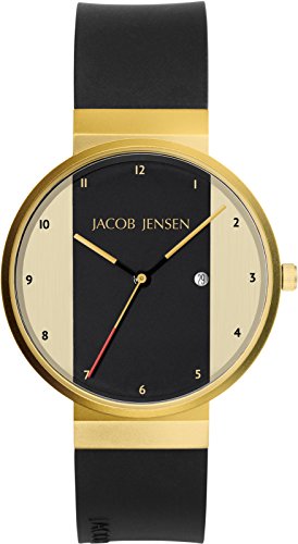 JACOB JENSEN Unisex-Armbanduhr JACOB JENSEN NEW SERIES ITEM NO. 734 Analog Quarz Kautschuk JACOB JENSEN NEW SERIES ITEM NO. 734