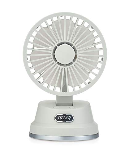 テーブルアロマファン TF85-TFAN 卓上ファン 卓上扇風機 USB充電式 静音 首振り機能 風量3段階調節 アロマオイル対応 オフィス テレワーク レトロ かわいい TF85-TFAN-AW