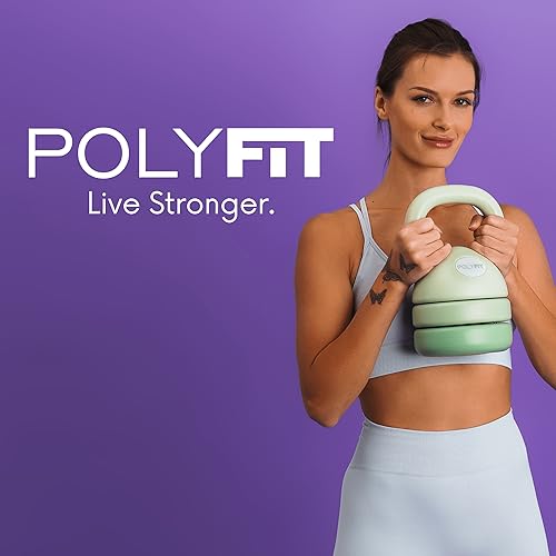 Image of Polyfit Adjustable Kettlebell - 5 lbs, 8 lbs, 12 lbs Kettlebell Weights Set for Women