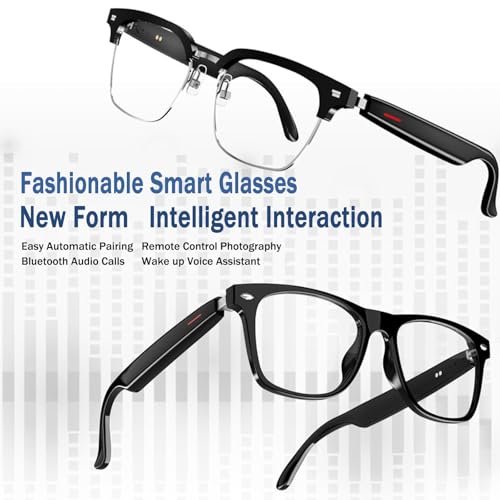Lscsdf Super Black Technology Smart Wireless Headphone Sunglasses 5.0 Bluetooth Sunglasses with Open Ear Speaker Camera2