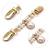NJCXOLA 2 pièces Clips pull vintage,Cardigan Clip,broche femme vetement,Clips Cardigan Clips à Châle en Argent Clip cinch clip Cardigan Femme pour gilet, fermeture cape #1