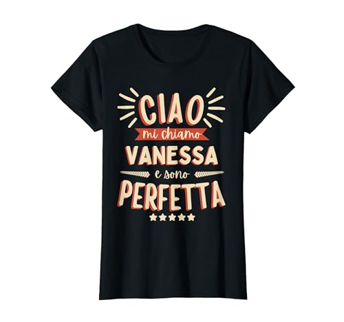 Vanessa Idea Regalo Personalizzata Amica Nome Divertente Camiseta