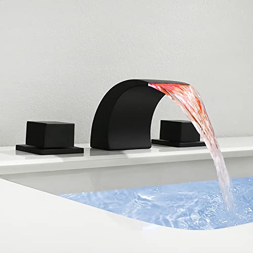 Robinet mitigeur cascade LED pour lavabo à double poignée chic - 4