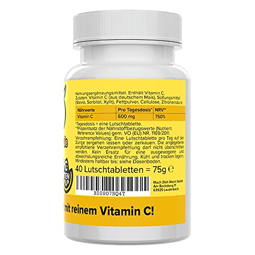 Vitamin C Lutschtabletten von Vitamineule Pflanzliche Nahrungsergänzung