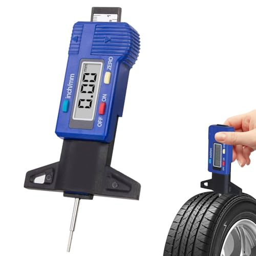 Digital Tread Depth Gauge – 0–25.4mm/1 Inch LCD Tyre Wear Measuring Tool for Cars, Trucks, Vans – Portable, Accurate, Easy to Read