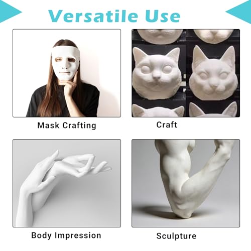 PEDOBALI 32 Pack Plaster Cloth, 4 x 180 Inch White Gauze Bandages Roll Bulk, Plaster Strips, Gauze Wrap Strips, for Craft Art Project, Casts Making, Mask Making