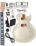 DIY Single Cut Electric Guitar Kits with Mahogany Body and Neck - Rosewood Fingerboard and All Components Included