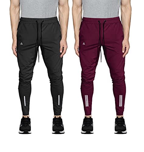 Image of AVOLT Men Slim Fit Lycra Blend Track Pants