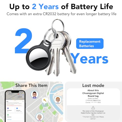 Image of Air Tracker Tags-4 Pack Black, with Apple MFi Certified, Bluetooth Tracker Work with Apple Find My (iOS Only), 2 Years Battery, Smart Tag with Diverse Holder,100dB Item Finder for Luggage Key Suitcase