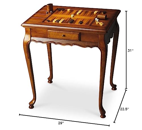 Butler Home Livingroom Furniture Game Table Finish Type Light Olive Ash Burl