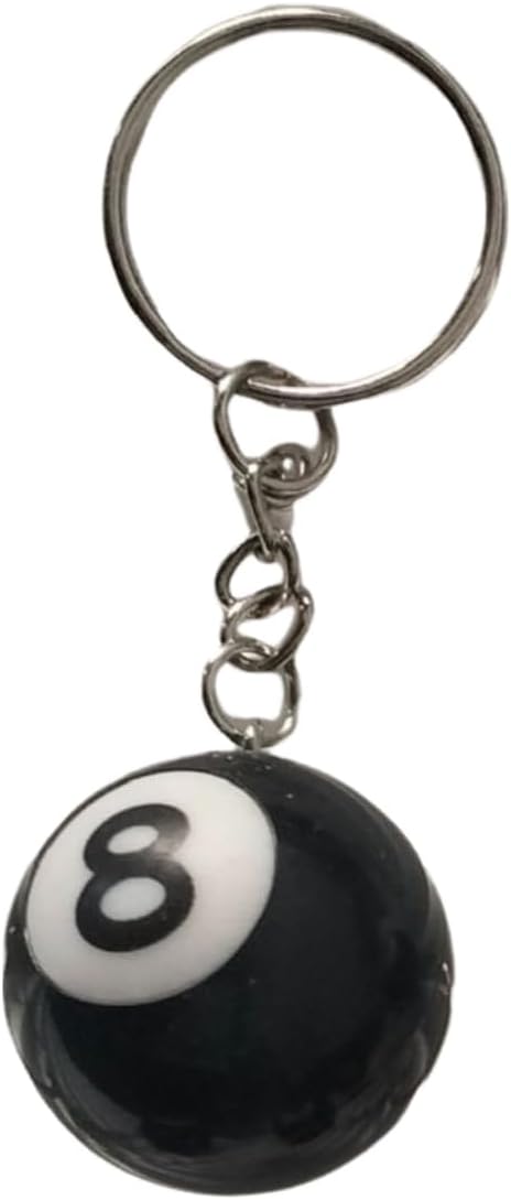 Fuqimanman2020 Mini Lucky 8 Billiard Keychain Simulation Billiard Pendant For Billiards Lovers Personalized Birthday Gift