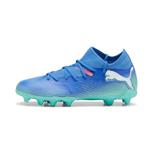 PUMA Unisex Kinder Future 7 Match Fg/Ag Jr Soccer Shoe, Bluemazing Puma...