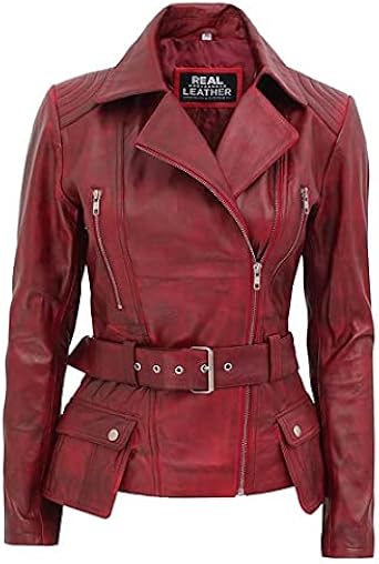 genuine red leather jacket