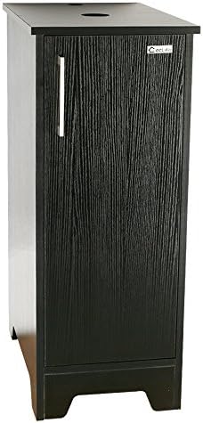 U-Eway 13 inch Black Bathroom Vanity and Sink Combo & Ceramic Vessel Sink & 1.5 GPM Water Save Faucet & Solid Brass Pop Up Drain,Single Small Bathroom (B08 Vanity)