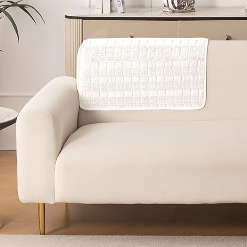 Image of HOKIPO 'Plush Haven' Premium Anti-Slip Backrest Mat | Soft Fluffy Plush Fabric, White - 1 PC (AR-6256-WHT)