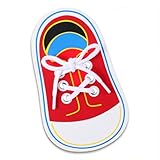 WJIAAA Schnürschuh aus Holz, Schuhe Binden Lernen Kinder Schleifen Binden Lernen Schnürsenkel üben Frühe Schnürsenkel Lehrmittel Schnürschuhe Lernwerkzeug